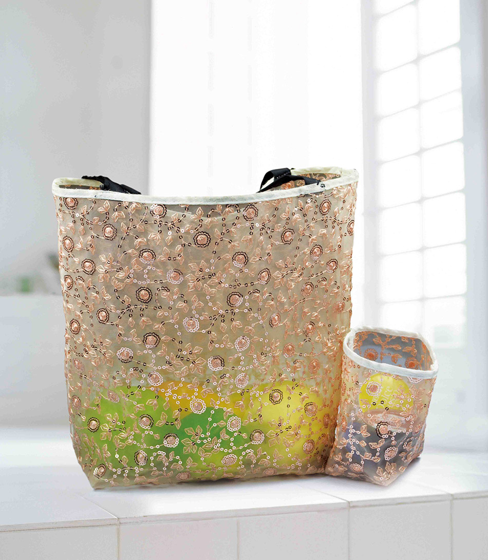 尼龍網布珠片繡花包